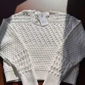 NWT dear John denim mixed knit sweat sweater